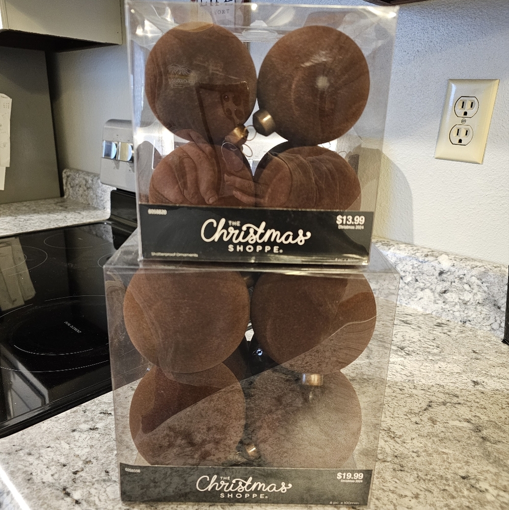 Hobby Lobby flocked ornaments